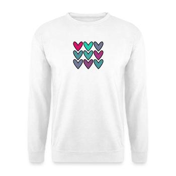 VALENTINE'S DAY. Bachelorette party. I LOVE YOU. I LOVE YOU. LOVE - Unisex Sweatshirt - white - Front