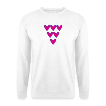 HEART. HEARTS. VALENTINE'S DAY. LOVE. LOVE. COUPLE. - Unisex Sweatshirt - white - Front