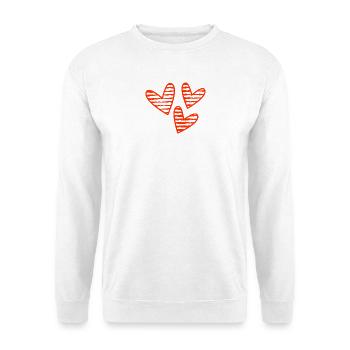 LOVE. COUPLE. JUST MARRIED. Bachelorette party. VALENTINE'S DAY. - Unisex Sweatshirt - white - Front