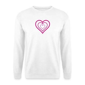 HEART. COUPLE. JUST MARRIED. Bachelorette party. VALENTINE'S DAY. - Unisex Sweatshirt - white - Front