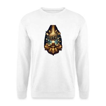 Explosion de Bitcoin Œuvre d’art numérique - Sweat-shirt Unisexe - blanc - Devant