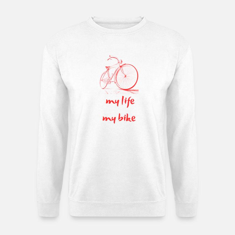 Fahrräder und Motivation zur Bewegung - Unisex Pullover - Weiß