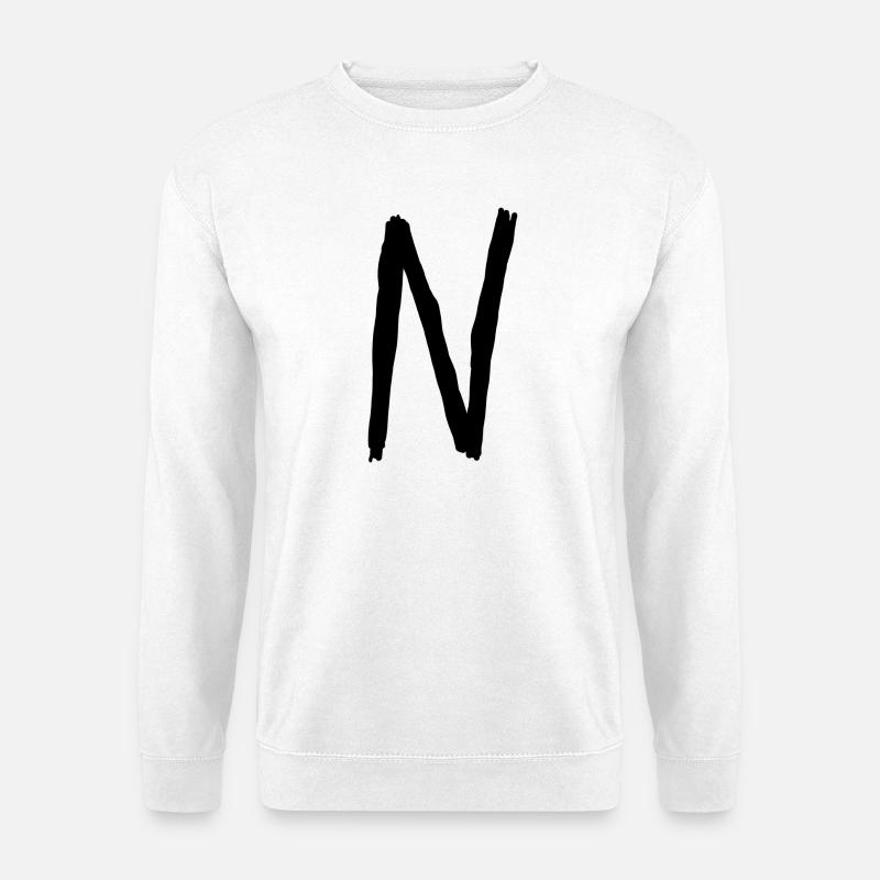 Buchstaben N - Unisex Pullover - Weiß