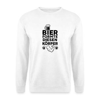 Bier formte diesen Körper - Unisex Pullover - Weiß - Vorne