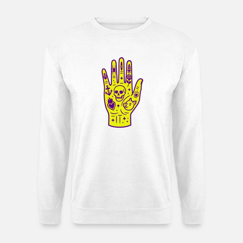 Okkult Hand Pop Art - Unisex Pullover - Weiß