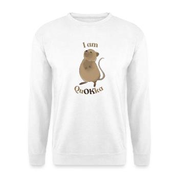 i am quOKka – cute Quokka pun design - Unisex Sweatshirt - white - Front