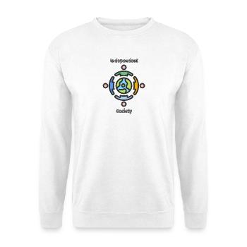 cute design shirt letters graphic design - Unisex Sweatshirt - white - Front
