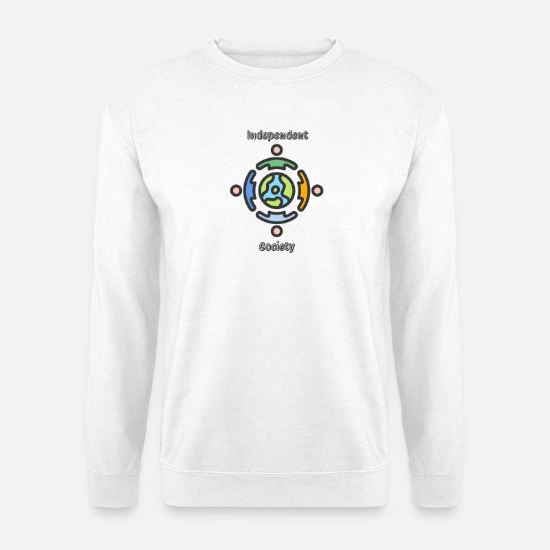 niedliches design hemd buchstaben grafikdesign - Unisex Pullover - Weiß