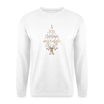 Little Christmas Miracle Deer Christmas - Unisex Sweatshirt - white - Front