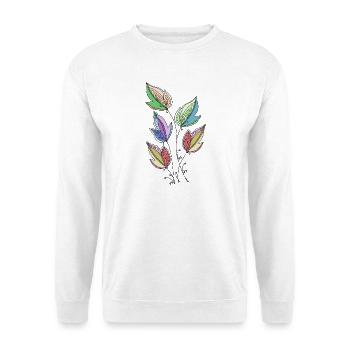leaves - Unisex Sweatshirt - white - Front