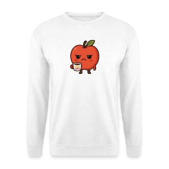 Grumpy Kawaii Apple - Funny Not My Problem Meme - Unisex Pullover - Weiß - Vorne