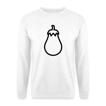 Aubergine - Unisex Pullover - Weiß - Vorne
