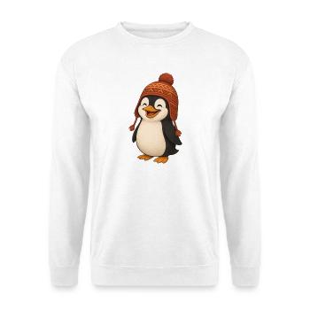 Lustiger Pinguin Cartoon Peru Mütze Freude Süß - Unisex Pullover - Weiß - Vorne
