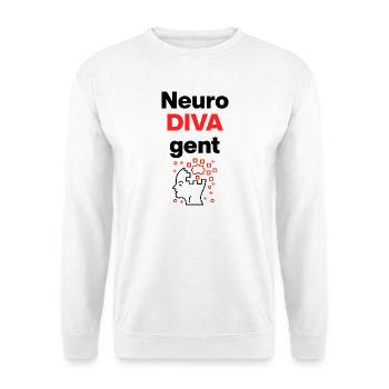 NeuroDIVAgent – Neurodivergent & Fier, TDAH - Sweat-shirt Unisexe - blanc - Devant