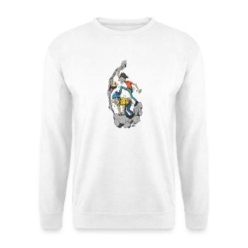 Climbing on Helmet - Unisex Sweatshirt - white - Front