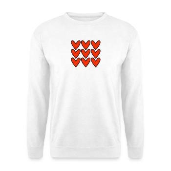 VALENTINE'S DAY. HEART. I LOVE YOU. I LOVE YOU - Unisex Sweatshirt - white - Front