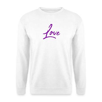 LOVE. SAINT VALENTIN. COEUR. JE T'AIME. I LOVE YOU - Sweat-shirt Unisexe - blanc - Devant