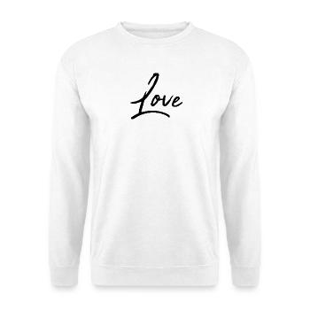 LIEBE. VALENTINSTAG. HERZ. ICH LIEBE DICH. ICH LIEBE DICH - Unisex Pullover - Weiß - Vorne