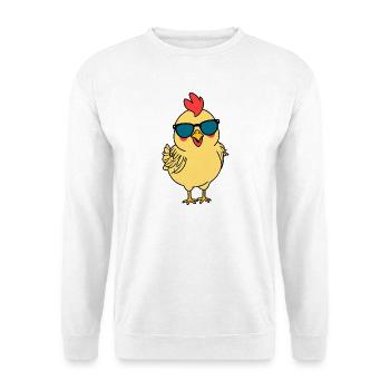 Chick with sunglasses - Unisex Sweatshirt - white - Front