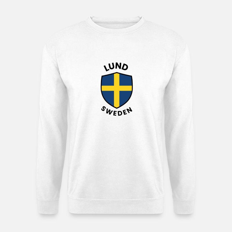 Lund Shield-Flagge in Schweden - Unisex Pullover - Weiß