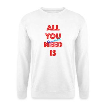 Tout ce dont vous avez besoin, c’est de handball (rouge) - Sweat-shirt Unisexe - blanc - Devant