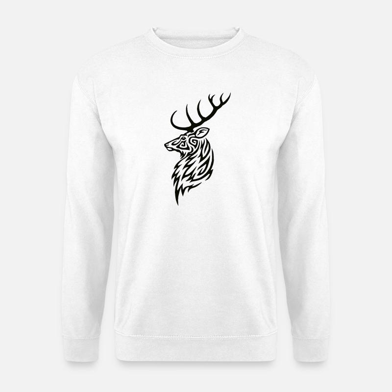 Hirsch - Unisex Pullover - Weiß