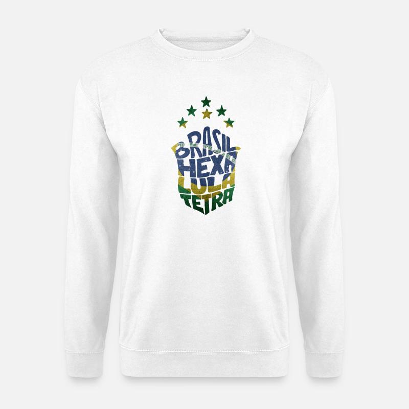 Brasil Hexa Lula Tetra - Unisex Sweatshirt - white