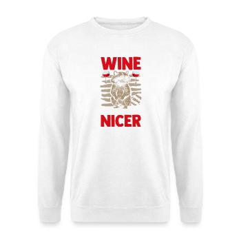 Le vin de panda poubelle me rend un raton laveur plus gentil - Sweat-shirt Unisexe - blanc - Devant