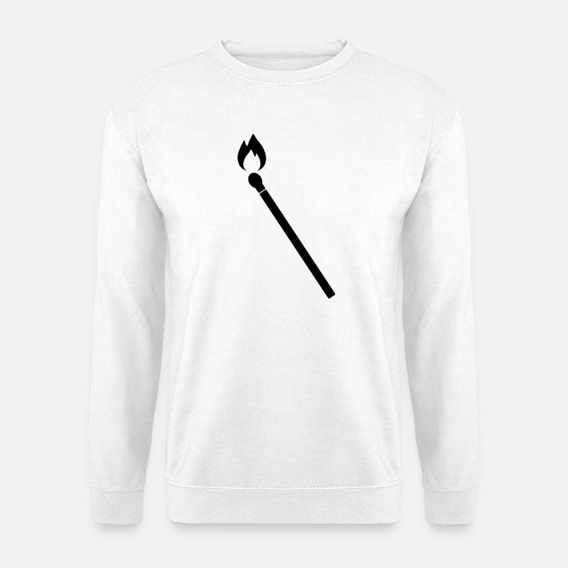 Burning Match - Unisex Sweatshirt - white