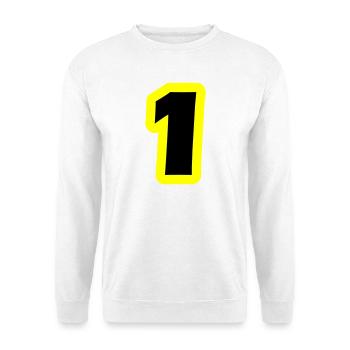 1 Symbole numérique - Sweat-shirt Unisexe - blanc - Devant