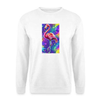 Flamingo - Unisex Pullover - Weiß - Vorne