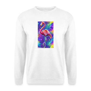 Flamingo - Unisex Pullover - Weiß - Vorne