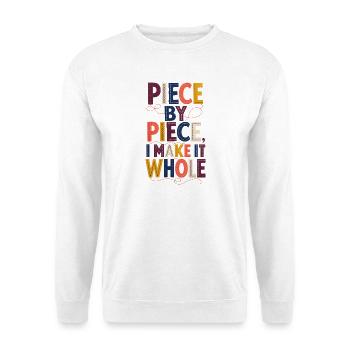 Frieden Stück für Stück Flickwerk - Unisex Pullover - Weiß - Vorne