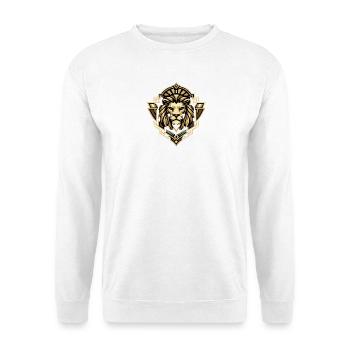 Lion portrait in art deco style - Unisex Sweatshirt - white - Front