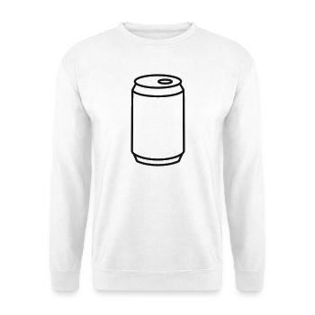 Getränkedosen-Linien-Symbol - Unisex Pullover - Weiß - Vorne - Alina (178cm) & Michal (187cm)