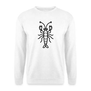 Garnele - Unisex Pullover - Weiß - Vorne - Alina (178cm) & Michal (187cm)