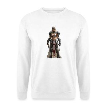 TEMPLERIN - Unisex Pullover - Weiß - Vorne - Alina (178cm) & Michal (187cm)