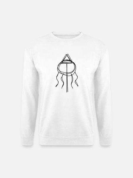 Maibaum handgezeichnet - Unisex Pullover - Weiß