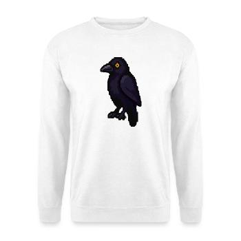 Dunkler Rabe im Purpurlicht - Unisex Pullover - Weiß - Vorne - Alina (178cm) & Michal (187cm)