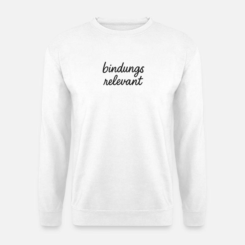 bindungsrelevant schwarz  - Unisex Pullover - Weiß