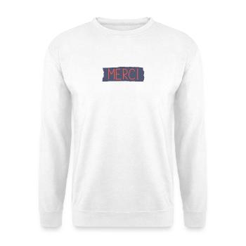 MERCI. MAÎTRESSE. MAÎTRE. MERCI MAÎTRESSE - Sweat-shirt Unisexe - blanc - Devant