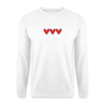 VALENTINE'S DAY. HEART. I LOVE YOU. I LOVE YOU - Unisex Sweatshirt - white - Front