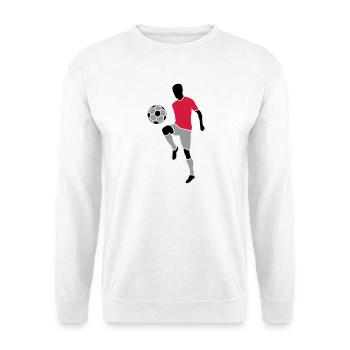 Joueur de football - Sweat-shirt Unisexe - blanc - Devant