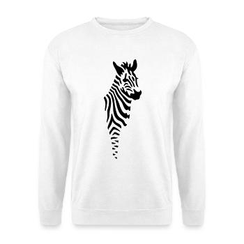zebra - Sweat-shirt Unisexe - blanc - Devant