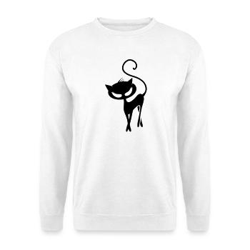 A black cat - Unisex Sweatshirt - white - Front
