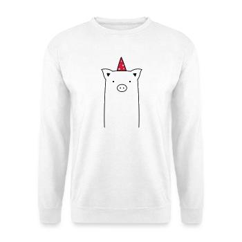 Pig Party - Party Sau - Unisex Sweatshirt - white - Front
