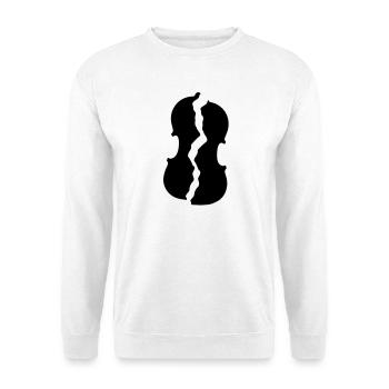 Geige zerbrochen - Unisex Pullover - Weiß - Vorne