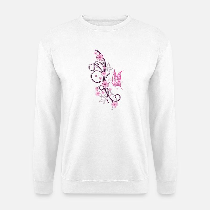 Kirschblüten Blumen Frühling Sakura - Unisex Pullover - Weiß