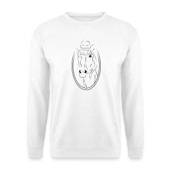 Cooles Pony - Unisex Pullover - Weiß - Vorne