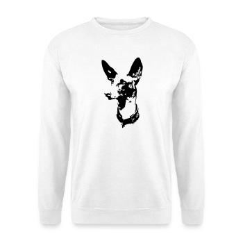 Tête de podenco - Sweat-shirt Unisexe - blanc - Devant